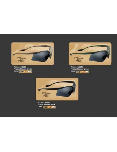 Lunettes balistiques SWISS EYE Stingray M/P noires