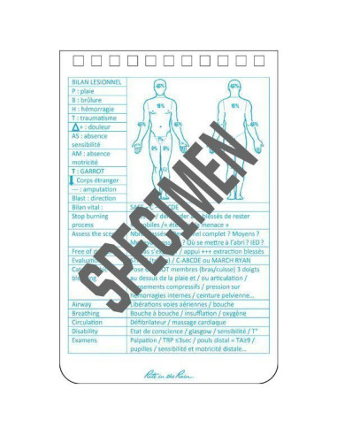 Carnet Secouriste Primo-Intervenant -  Rite In The Rain